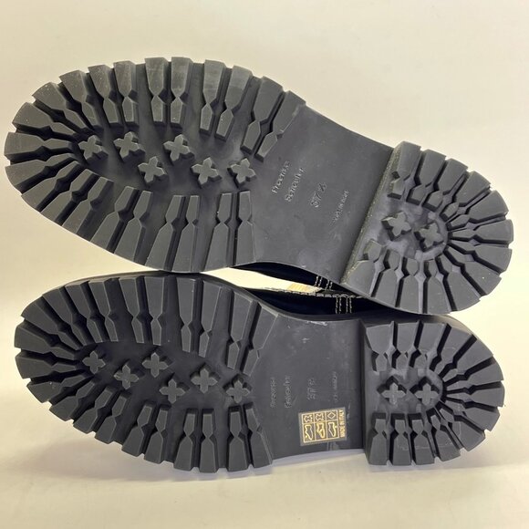 Proenza Schouler Brushed Calf Chelsea Boot Size 37.5 Black Lug Sole Ankle Boots - Picture 12 of 16